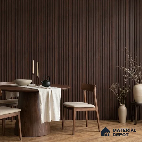 Wooden Look PN 07713 9.1 ft x 4.9 inch Charcoal Panel - 12 mm | Suitable for Living Room, Bedroom & TV Cabinet | Width is Subjected to 5% Variation