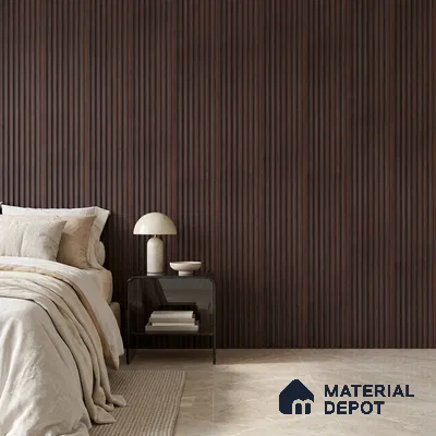 Wooden Look PN 07713 9.1 ft x 4.9 inch Charcoal Panel - 12 mm | Suitable for Living Room, Bedroom & TV Cabinet | Width is Subjected to 5% Variation