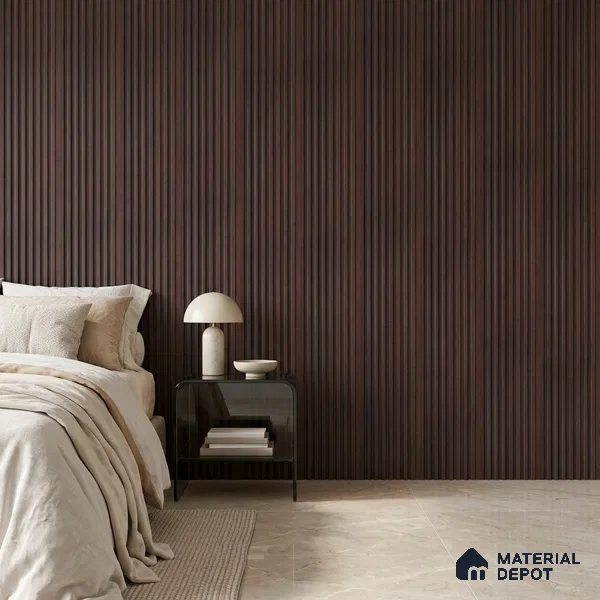 Wooden Look PN 07713 9.1 ft x 4.9 inch Charcoal Panel - 12 mm | Suitable for Living Room, Bedroom & TV Cabinet | Width is Subjected to 5% Variation