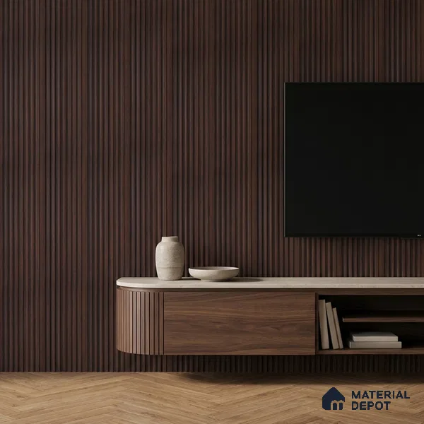 Wooden Look PN 07713 9.1 ft x 4.9 inch Charcoal Panel - 12 mm | Suitable for Living Room, Bedroom & TV Cabinet | Width is Subjected to 5% Variation