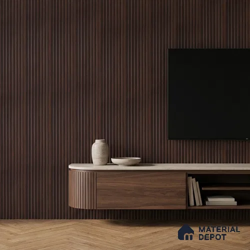 Wooden Look PN 07713 9.1 ft x 4.9 inch Charcoal Panel - 12 mm | Suitable for Living Room, Bedroom & TV Cabinet | Width is Subjected to 5% Variation