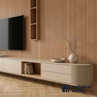 Wooden Look PN 07716 9.1 ft x 4.9 inch Charcoal Panel - 12 mm | Suitable for Living Room, Bedroom & TV Cabinet | Width is Subjected to 5% Variation