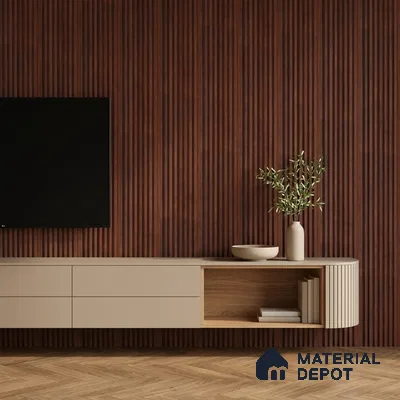 Wooden Look PN 07788 9.1 ft x 4.9 inch Charcoal Panel - 12 mm | Suitable for Living Room, Bedroom & TV Cabinet | Width is Subjected to 5% Variation