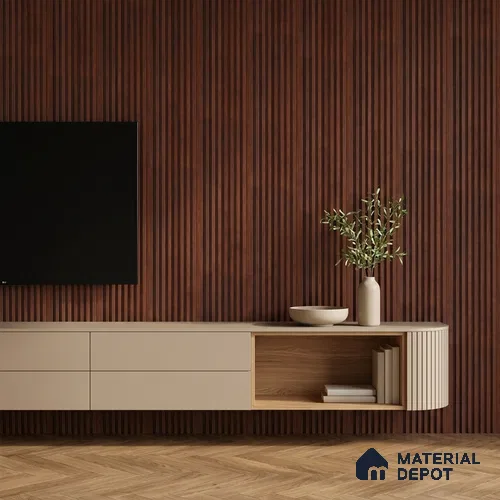 Wooden Look PN 07788 9.1 ft x 4.9 inch Charcoal Panel - 12 mm | Suitable for Living Room, Bedroom & TV Cabinet | Width is Subjected to 5% Variation