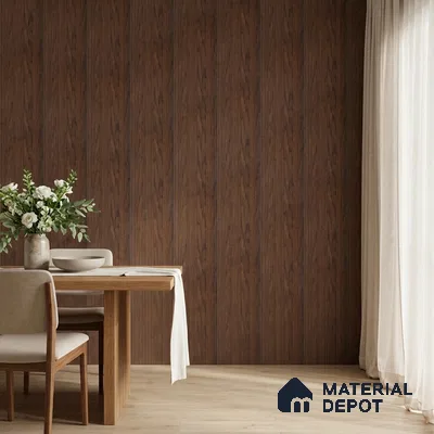 Wooden Look PN 07795 8 ft x 7.8 inch Charcoal Panel - 6 mm | Suitable for Living Room, Bedroom & Office | Width is Subjected to 5% Variation