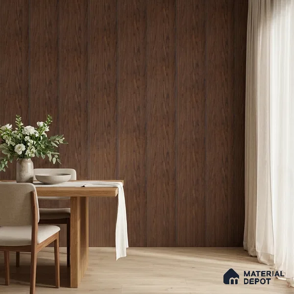 Wooden Look PN 07795 8 ft x 7.8 inch Charcoal Panel - 6 mm | Suitable for Living Room, Bedroom & Office | Width is Subjected to 5% Variation