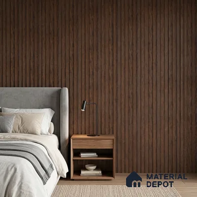 Wooden Look PN 07795 8 ft x 7.8 inch Charcoal Panel - 6 mm | Suitable for Living Room, Bedroom & Office | Width is Subjected to 5% Variation