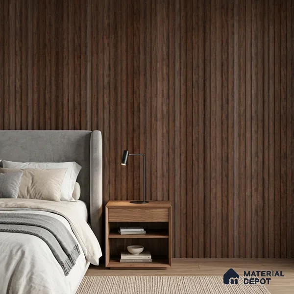 Wooden Look PN 07795 8 ft x 7.8 inch Charcoal Panel - 6 mm | Suitable for Living Room, Bedroom & Office | Width is Subjected to 5% Variation