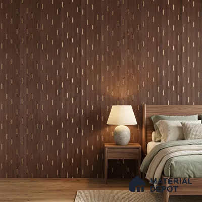 Coffee Brown Geometric Look PN 07808 8 ft x 7.8 inch Charcoal Panel - 6 mm | Suitable for Living Room, Bedroom & Office | Width is Subjected to 5% Variation