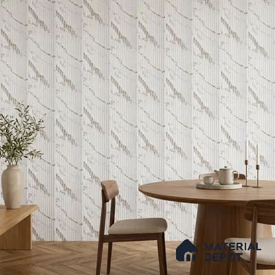 Dove Grey Marble Look PN 07816 8 ft x 7.8 inch Charcoal Panel - 6 mm | Suitable for Living Room, Bedroom & Office | Width is Subjected to 5% Variation
