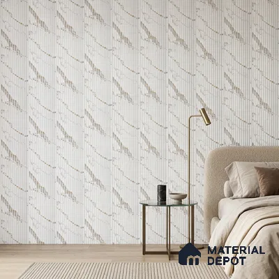 Dove Grey Marble Look PN 07816 8 ft x 7.8 inch Charcoal Panel - 6 mm | Suitable for Living Room, Bedroom & Office | Width is Subjected to 5% Variation