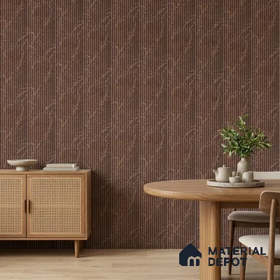 Cappucino Brown Marble Look PN 07820 8 ft x 7.8 inch Charcoal Panel - 6 mm | Suitable for Living Room, Bedroom & Office | Width is Subjected to 5% Variation