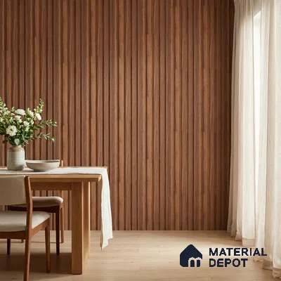 Wooden Look PN 07870 9.5 ft x 4.9 inch Charcoal Panel - 11 mm | Suitable for Feature Wall, Living Room & Bedroom | Width is Subjected to 5% Variation