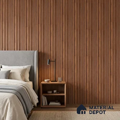 Wooden Look PN 07870 9.5 ft x 4.9 inch Charcoal Panel - 11 mm | Suitable for Feature Wall, Living Room & Bedroom | Width is Subjected to 5% Variation