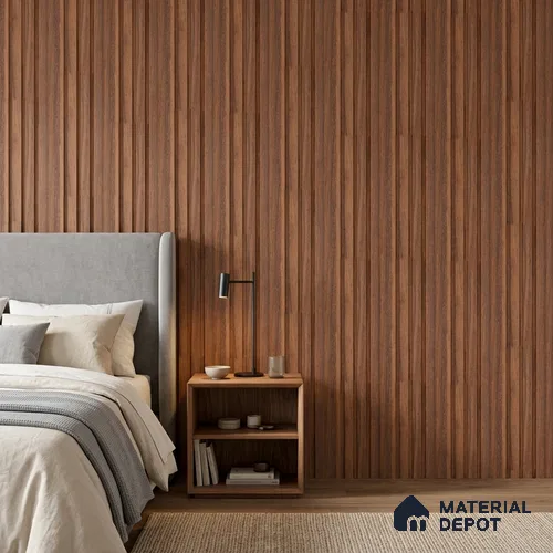 Wooden Look PN 07870 9.5 ft x 4.9 inch Charcoal Panel - 11 mm | Suitable for Feature Wall, Living Room & Bedroom | Width is Subjected to 5% Variation