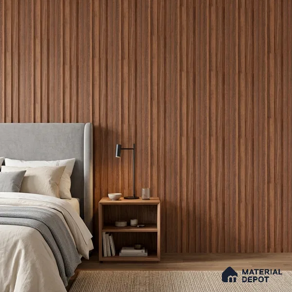 Wooden Look PN 07870 9.5 ft x 4.9 inch Charcoal Panel - 11 mm | Suitable for Feature Wall, Living Room & Bedroom | Width is Subjected to 5% Variation
