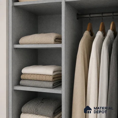 Fabric Liner Laminate LM 17866 8 x 4 ft Suede Finish - 0.72 mm | Ideal For Wardrobes | Matching Edgeband - EB 01696