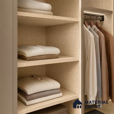 Fabric Liner Laminate LM 17867 8 x 4 ft Suede Finish - 0.72 mm | Ideal For Wardrobes | Matching Edgeband - EB 01697