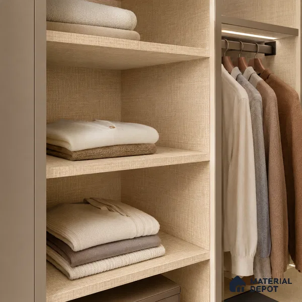 Fabric Liner Laminate LM 17867 8 x 4 ft Suede Finish - 0.72 mm | Ideal For Wardrobes | Matching Edgeband - EB 01697