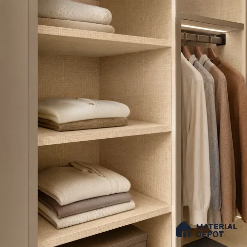 Fabric Liner Laminate LM 17867 8 x 4 ft Suede Finish - 0.72 mm | Ideal For Wardrobes | Matching Edgeband - EB 01697