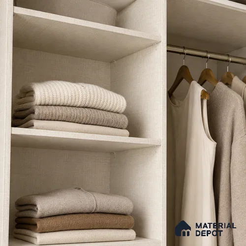 Fabric Liner Laminate LM 17868 8 x 4 ft Suede Finish - 0.72 mm | Ideal For Wardrobes | Matching Edgeband - EB 01698