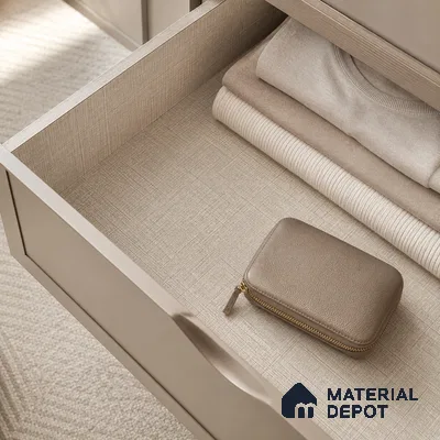 Fabric Liner Laminate LM 17869 8 x 4 ft Suede Finish - 0.72 mm | Ideal For Wardrobes | Matching Edgeband - EB 01699