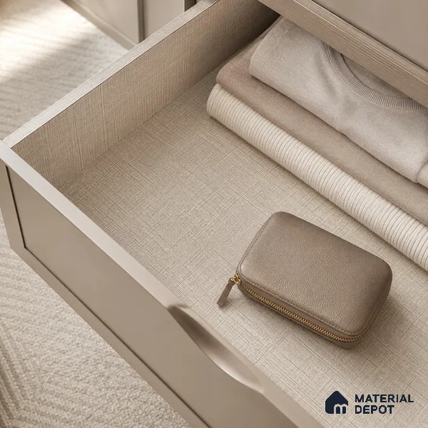 Fabric Liner Laminate LM 17869 8 x 4 ft Suede Finish - 0.72 mm | Ideal For Wardrobes | Matching Edgeband - EB 01699
