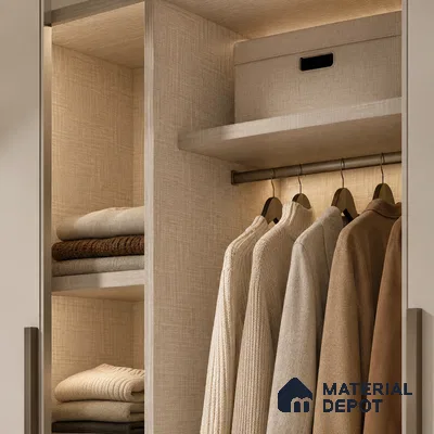 Fabric Liner Laminate LM 17869 8 x 4 ft Suede Finish - 0.72 mm | Ideal For Wardrobes | Matching Edgeband - EB 01699