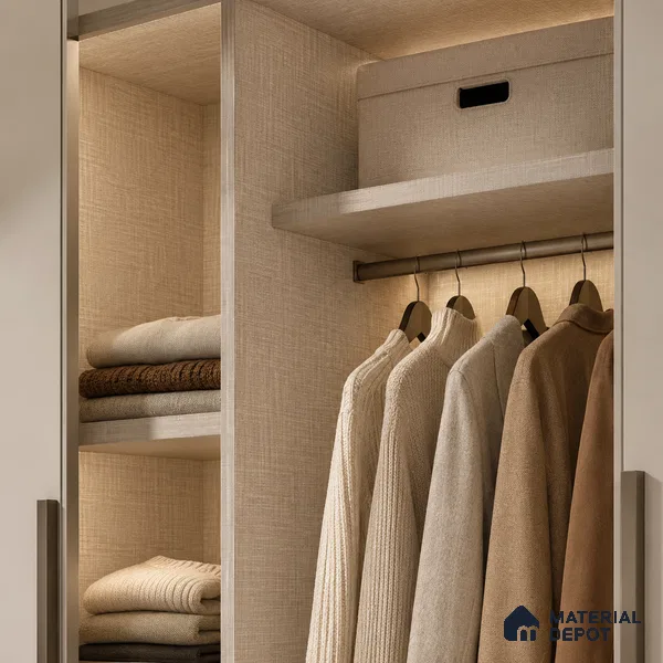 Fabric Liner Laminate LM 17869 8 x 4 ft Suede Finish - 0.72 mm | Ideal For Wardrobes | Matching Edgeband - EB 01699