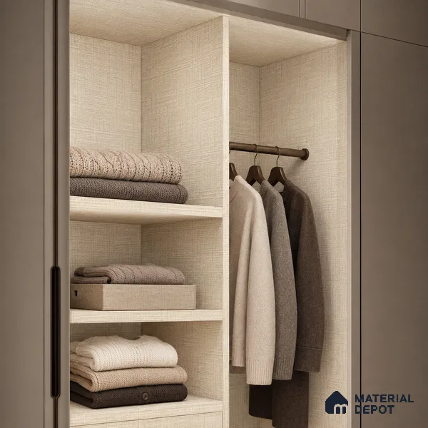 Fabric Liner Laminate LM 17870 B 8 x 4 ft Suede Finish - 0.8 mm | Ideal For Wardrobes | Matching Edgeband - EB 01700