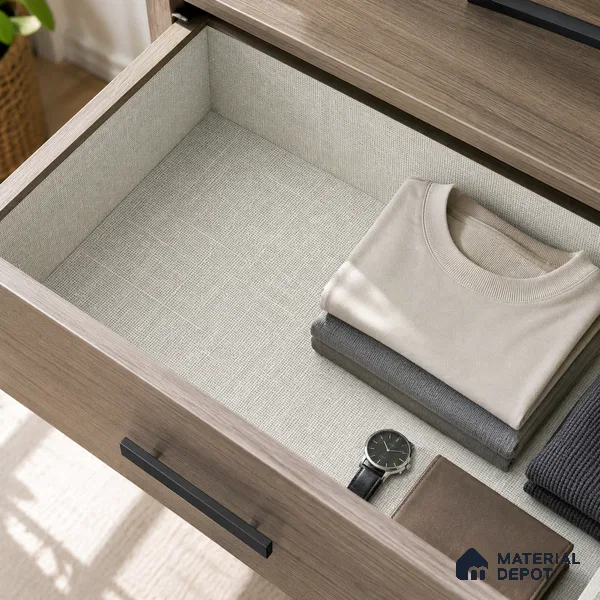 Fabric Liner Laminate LM 17874 8 x 4 ft Suede Finish - 0.72 mm | Ideal For Wardrobes | Matching Edgeband - EB 01704