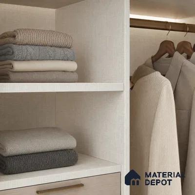 Fabric Liner Laminate LM 17874 8 x 4 ft Suede Finish - 0.72 mm | Ideal For Wardrobes | Matching Edgeband - EB 01704