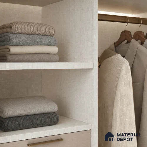 Fabric Liner Laminate LM 17874 8 x 4 ft Suede Finish - 0.72 mm | Ideal For Wardrobes | Matching Edgeband - EB 01704