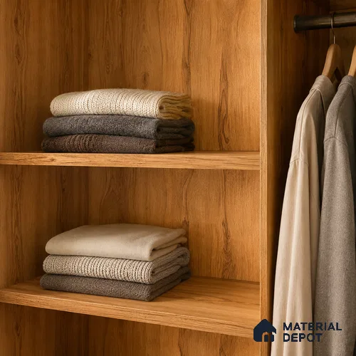 Wooden Look Wood Liner Laminate LM 17876 8 x 4 ft Suede Finish - 0.72 mm | Ideal For Wardrobes | Matching Edgeband - EB 01706