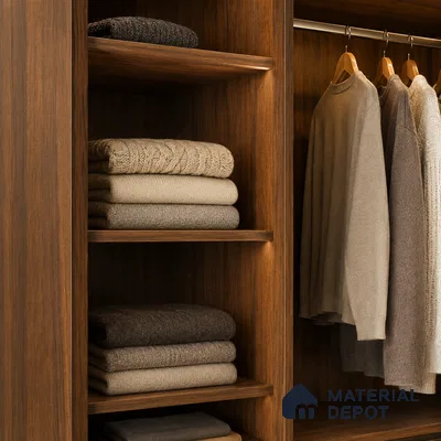 Wooden Look Liner Laminate LM 17877 8 x 4 ft Suede Finish - 0.72 mm | Ideal For Wardrobes | Matching Edgeband - EB 01707