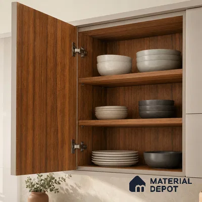 Wooden Look Liner Laminate LM 17877 8 x 4 ft Suede Finish - 0.72 mm | Ideal For Wardrobes | Matching Edgeband - EB 01707