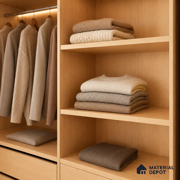 Wooden Look Wood Liner Laminate LM 17878 8 x 4 ft Suede Finish - 0.72 mm | Ideal For Wardrobes | Matching Edgeband - EB 01708
