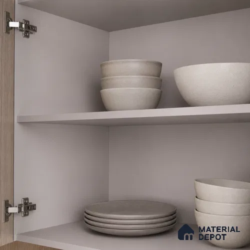 Light Grey Liner Laminate LM 17881 8 x 4 ft Suede Finish - 0.72 mm | Suitable for Living Room, Kitchen, Office |
