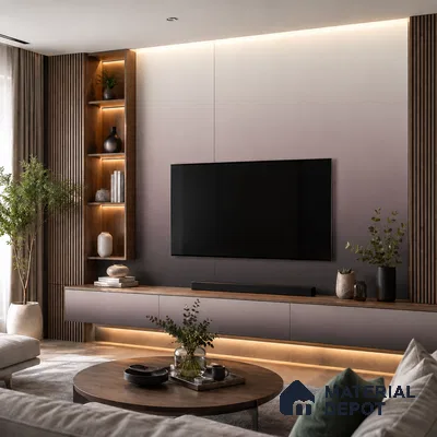 Mauve Grey Solid Color Gradient look LM 24977 8 ft x 4 ft Texture Finish Ombre Laminate - 1 mm | Suitable for Feature Wall,  Wardrobe, TV Unit