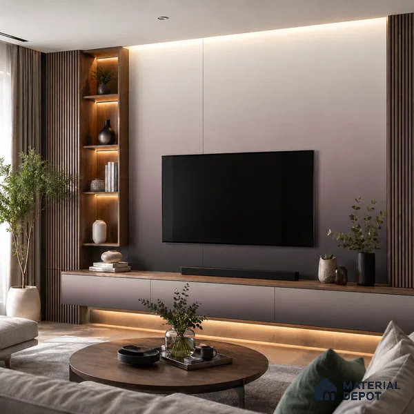 Mauve Grey Solid Color Gradient look LM 24977 8 ft x 4 ft Texture Finish Ombre Laminate - 1 mm | Suitable for Feature Wall,  Wardrobe, TV Unit