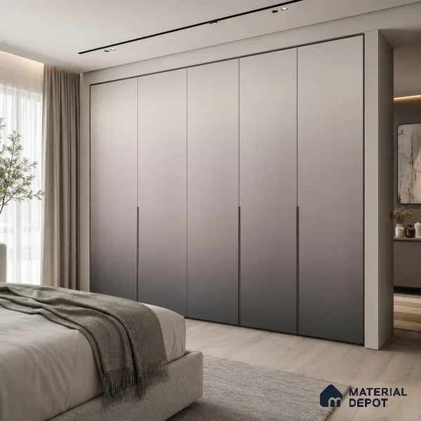 Mauve Grey Solid Color Gradient look LM 24977 8 ft x 4 ft Texture Finish Ombre Laminate - 1 mm | Suitable for Feature Wall,  Wardrobe, TV Unit