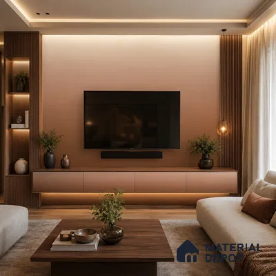 Chestnut Brown Solid Color Gradient look LM 24978 8 ft x 4 ft Texture Finish Ombre Laminate - 1 mm | Suitable for Feature Wall,  Wardrobe, TV Unit