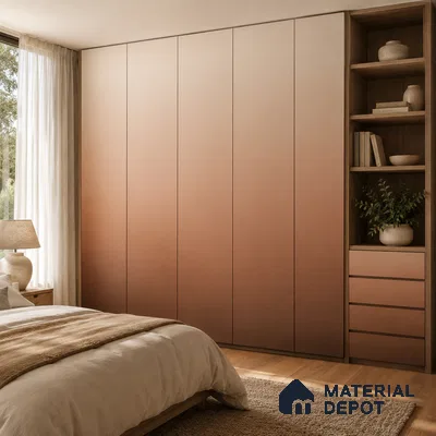Chestnut Brown Solid Color Gradient look LM 24978 8 ft x 4 ft Texture Finish Ombre Laminate - 1 mm | Suitable for Feature Wall,  Wardrobe, TV Unit