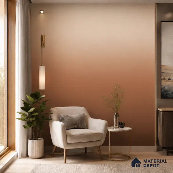 Chestnut Brown Solid Color Gradient look LM 24978 8 ft x 4 ft Texture Finish Ombre Laminate - 1 mm | Suitable for Feature Wall,  Wardrobe, TV Unit