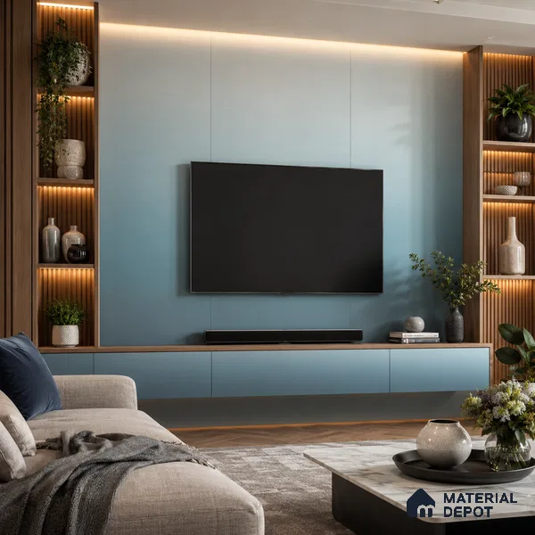 Teal Blue Solid Color Gradient look LM 24979 8 ft x 4 ft Texture Finish Ombre Laminate - 1 mm | Suitable for Feature Wall,  Wardrobe, TV Unit