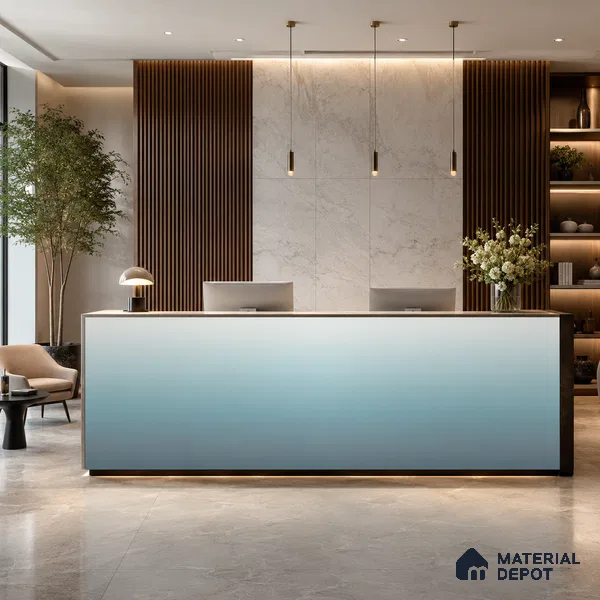 Teal Blue Solid Color Gradient look LM 24979 8 ft x 4 ft Texture Finish Ombre Laminate - 1 mm | Suitable for Feature Wall,  Wardrobe, TV Unit