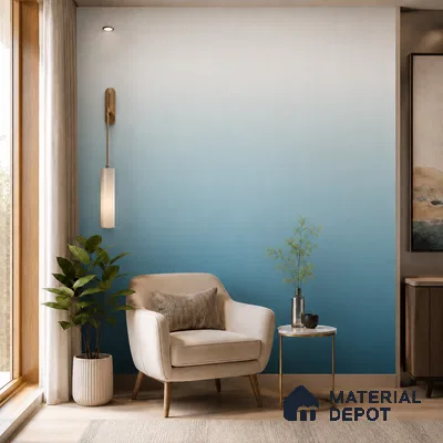 Teal Blue Solid Color Gradient look LM 24979 8 ft x 4 ft Texture Finish Ombre Laminate - 1 mm | Suitable for Feature Wall,  Wardrobe, TV Unit