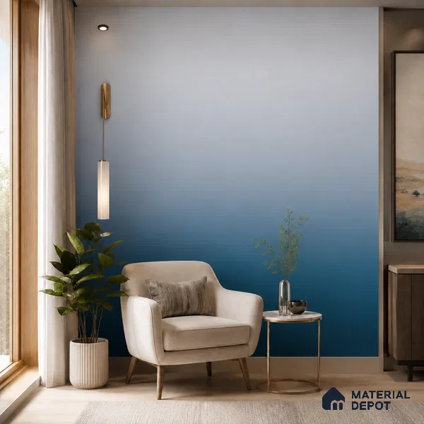 Navy Blue Solid Color Gradient look LM 24980 8 ft x 4 ft Texture Finish Ombre Laminate - 1 mm | Suitable for Feature Wall,  Wardrobe, TV Unit