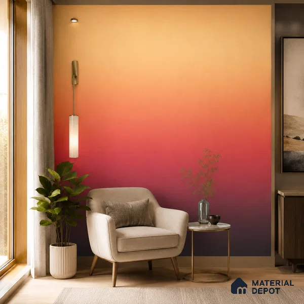 Coral Solid Color Gradient look LM 24981 8 ft x 4 ft Texture Finish Ombre Laminate - 1 mm | Suitable for Feature Wall, Wardrobe, TV Unit