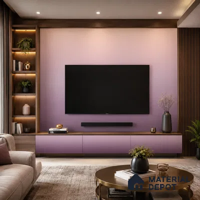 Dusty Rose Pink Solid Color Gradient look LM 24982 8 ft x 4 ft Texture Finish Ombre Laminate - 1 mm | Suitable for Feature Wall,  Wardrobe, TV Unit